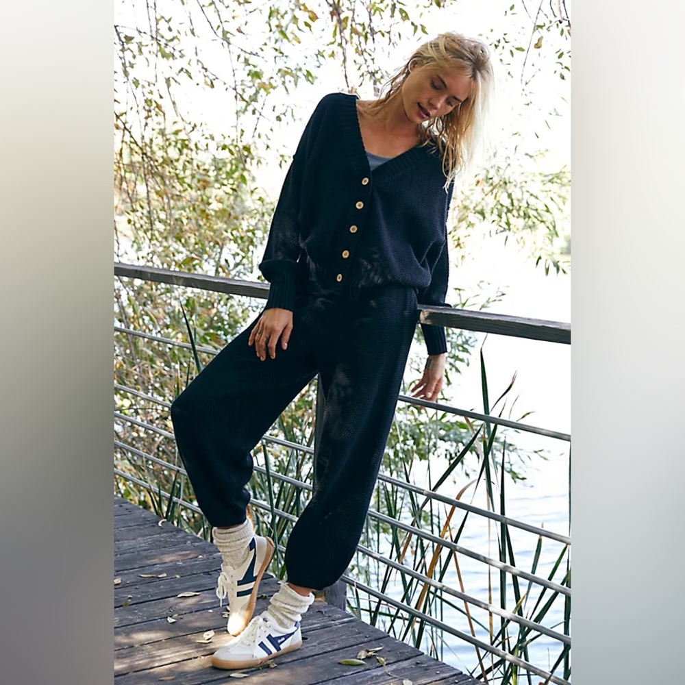 Free People Hailee Cardi Set (Navy)